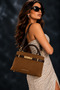 Women's Long Adjustable Strap Luxury Buckle Design Suede Hand & Shoulder Bag Size: 24 X 18 cm - 2