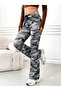 Women's high-waisted lace-up wide-leg patterned diving leggings - 3