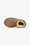 Women's Black Short Suede Boots with Fur Inside, Black Textile - 4