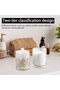 Acrylic Makeup Organiser, Bathroom Storage Jars With Lid, Stackable Cotton Pad Holder, 2Pcs - 3