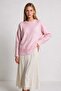Soft Textured Oversize Knitwear Sweater Lpf0063 Sugar Pink - 5