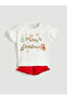 Quality Pieces from Çelebi Store Zero Roba Collar Printed Baby Girl Blouse and Shorts 2-Piece Set - 2