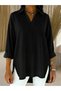 Women's three-quarter sleeve collared casual shirt