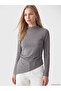 Esvab • Modern & Distinctive Stand Collar Asymmetrical Tailored Women's Bodysuit
