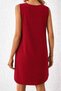 Women's Strappy V-Neck Wide Cut Detailed Short Janjan Crepe Dress - 5