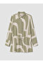 Ozmarka New Season Green Patterned Women's Shirt Tunic - 5