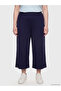 Alita City with a Difference in Color, Lcw Curve Navy Blue Plain Standard & Regular Women's Capri - 2