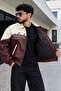 New Season Men's Quilted Oversize Bomber Leather Jacket - 2