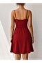 Women's Strappy Double-Breasted Collared Short Janjan Dress - 2