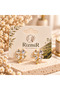 Gold Stone Clover Women's Earrings