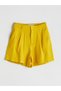 Two Mt Shop Quality Lcwaikiki Classic Yellow Standard Fit Women's Shorts - 5