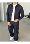 Men's Denim Jacket in Navy Blue - 2