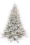 Artificial Flocked Christmas Tree, Pre-Snow Flocked Pine Tree, Indoor Holiday Xmas Decor, Easy Assembly - 2