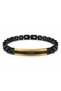 Dm-Sb-011-Bg06 Black/Gold Color Men's Steel Bracelet