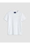 Alita City Lcw Kids White Oval Collar Plain Girls' T-Shirt with a Difference