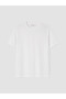 Two Mt Shop Quality Lcw Vision White Combed Cotton Plain Standard & Regular Short Sleeve Women's T-Shirt - 5