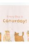 Striped and Cat Printed Cotton Single Duvet Cover Set - 4