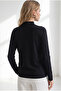 Women's Black Pleated Detailed Buttoned Knitwear Sweater Kzk-19001172 - 5