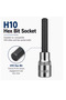H5 Hex Bit Socket 1/2 Inch Drive, 4 Inch Long Chrome Vanadium Steel Allen Socket Tool for Ratchet, Car Repair, Workshop & DIY Maintenance