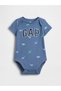 Intl B Ss Logo Bs Children's Blue Bodysuit 883496001 - 3