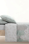 Leandra 100% Cotton Double Duvet Cover Set - Sage - 4