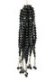 10 Pieces of 33 Plastic Prayer Beads Set for Distribution as Hajj Umrah Mevlüt Gift – 8 mm – Black – Silver Color with Intermediate Details - 2