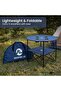 Portable Folding Camping Table | Lightweight Waterproof Picnic Table with 4 Cup Holders & Carry Bag | Compact Foldable Outdoor Table for Camping, Beach, BBQ, Hiking & Travel (Blue) - 3
