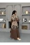 Women's Leopard Print Long Dress with Belt - 4