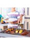 Large Charcoal Grill BBQ with Stand Stainless Steel, Outdoor Barbecue Grill Folding Portable BBQ Tool for Camping Hiking Picnics and Backyard Cooking, Ideal for 5–10 People, 73x71cm - 2