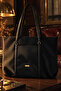 Pera Women's Parachute Fabric Shoulder Bag - Black - 3