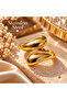 Gold Color Stylish Spiral Model Adjustable Anti-Allergic Steel Ring