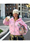 Pink Trendy Hooded Cardigan with Cute Cat Design