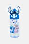 Stitch And Angel Keep Palm Graphic Print Water Bottle, Multicolor