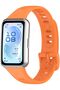 Soft Silicone Sport Watch Strap Compatible with HUAWEI Band 11/Band 11 Pro, Adjustable Replacement Wristband, Lightweight Breathable Fitness Tracker Band for Men & Women - Orange
