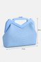 Thin Women's Patterned Makeup Bag - Blue - 4