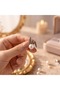 Silver Color Rabbit Ear Design Zircon Stone Steel Earrings - 3