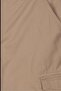 Men Regular Fit Plain Cargo Shorts, Tan - 5