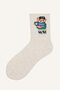 Teddy Bear Patterned 5-Piece Cotton Long Socks for Girls I5736A8Ns - 3