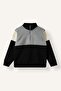Half Zipper Color Block Fleece 2-Piece Set for Boys I3753A826Cw - 2