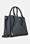 Women Brand Logo Satchel Bag, Black - 3