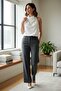 Women's tencel degaje collar sleeveless blouse