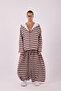 Men's Brown Plaid Loose Suit - 5