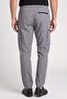 Men Regular Fit Solid Cargo Pants, Grey - 4
