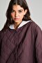 Regular Fit Water Repellent Hooded Quilted Coat H3828Ax26Au