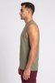 Men Sportswear Fit Sleeveless Basketball Vest, Olive - 3