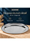 Stainless Steel Oval Serving Tray 45cm, Stackable Food Serving Platter, Dishwasher Safe, Silver, 1 Piece - 3