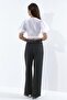 Belted and Draped Straight Fit Fabric Trousers - 3