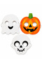Halloween Halloween 3-Piece Cardboard Mask Set Ghost Pumpkin Skull - 3