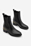 Women's Round Toe Elastic Short Heeled Casual Boots Farel Black