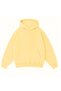 Girl's Oversize Basic Hoodie Sweatshirt Yellow – Hooded, Kangaroo Pocket, 3 Thread Fleece - 5